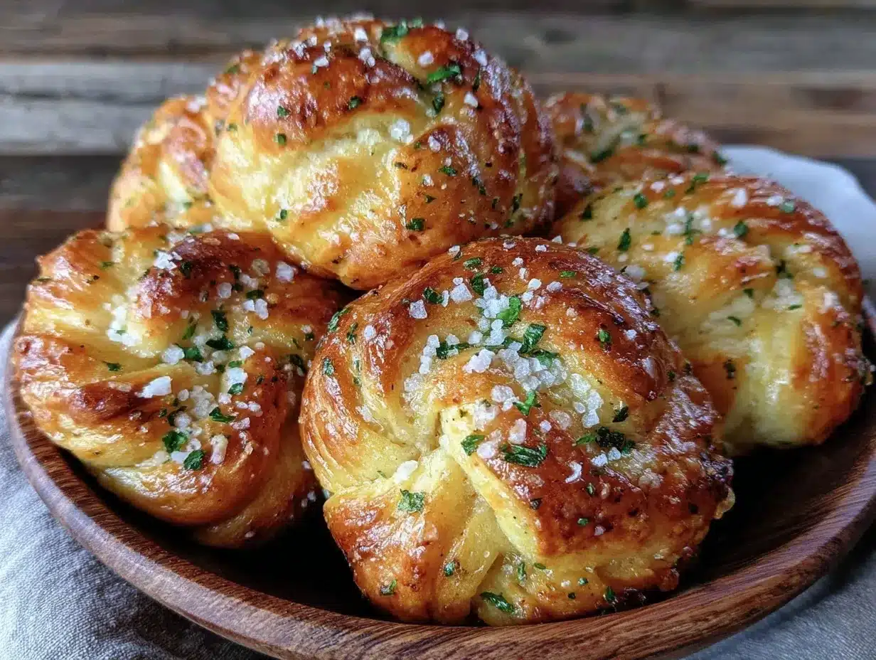crispy garlic knots preparation steps