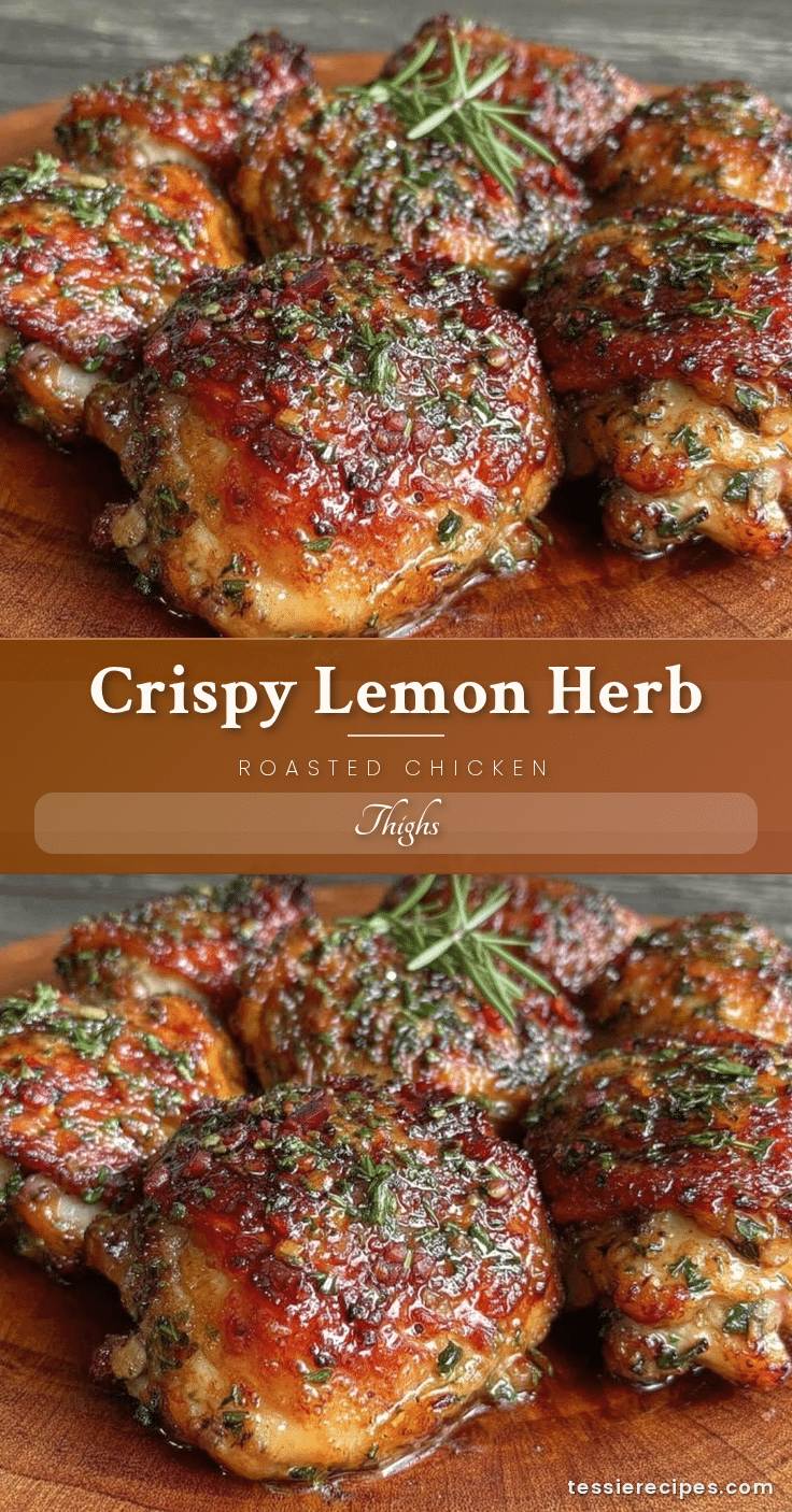 crispy lemon herb roasted chicken thighs recipe