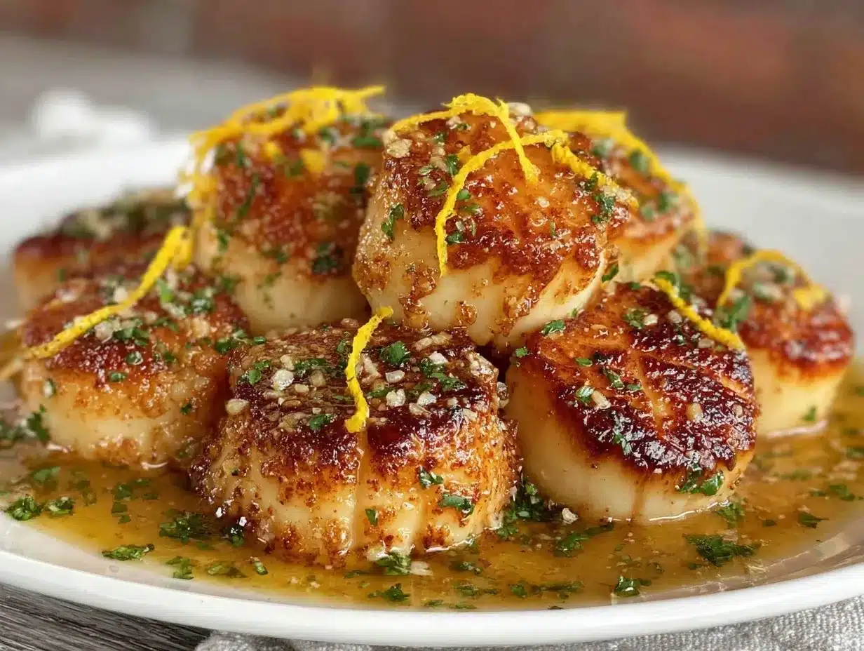 crispy pan-seared scallops preparation steps