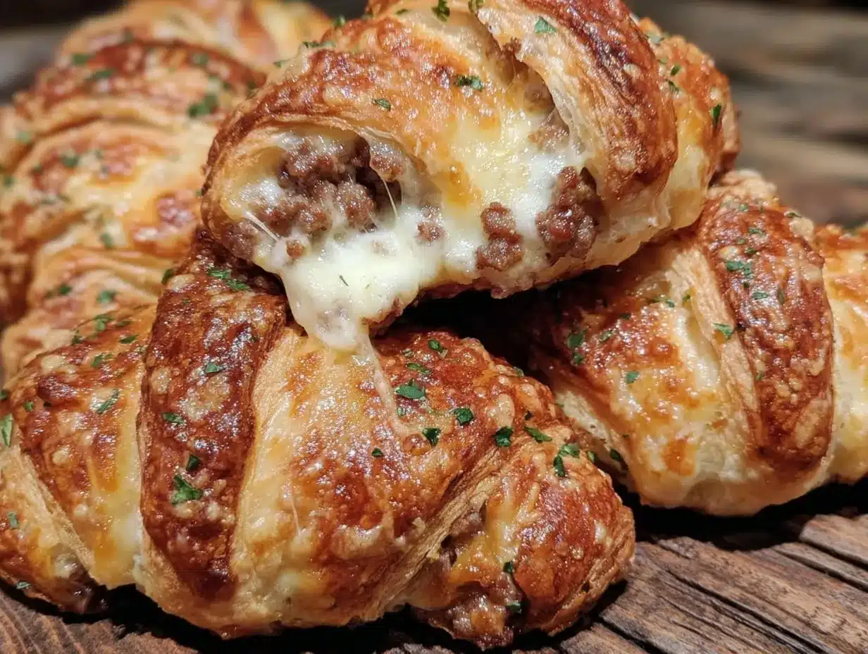 crispy sausage cream cheese crescents preparation steps