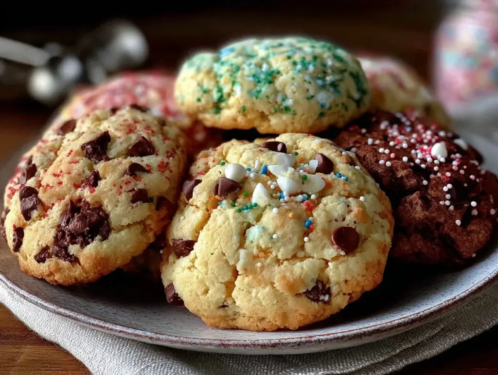 easy cake mix cookies - featured image