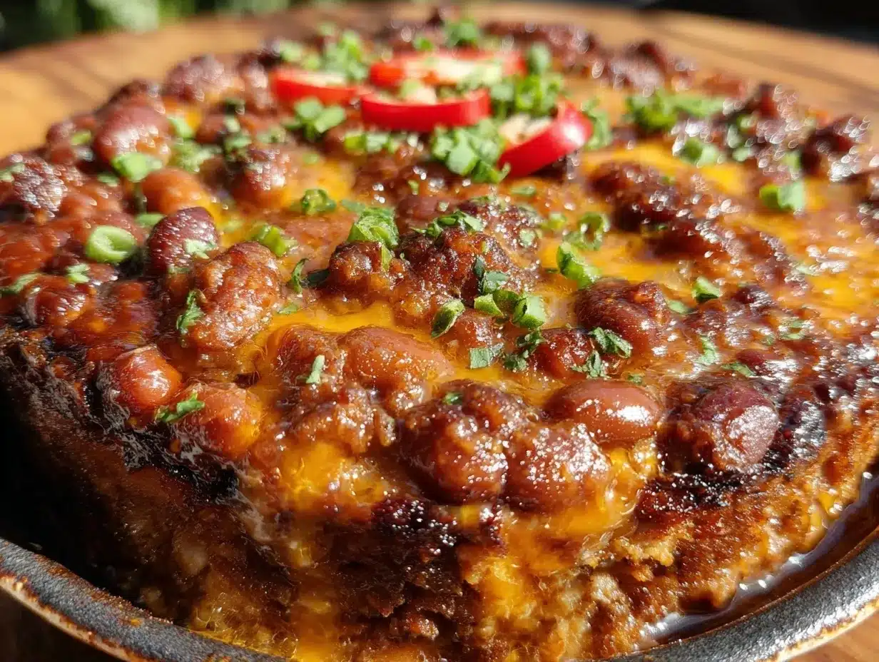 easy cheesy baked bean casserole preparation steps