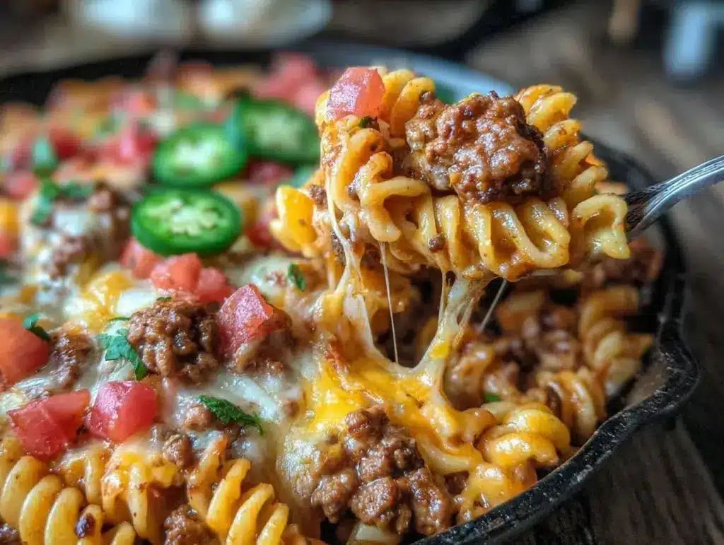 easy cheesy one-pot taco pasta - featured image