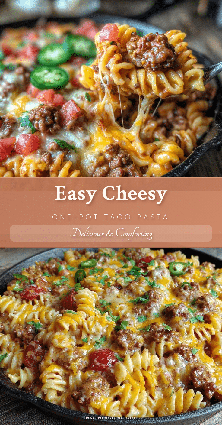 easy cheesy one-pot taco pasta recipe