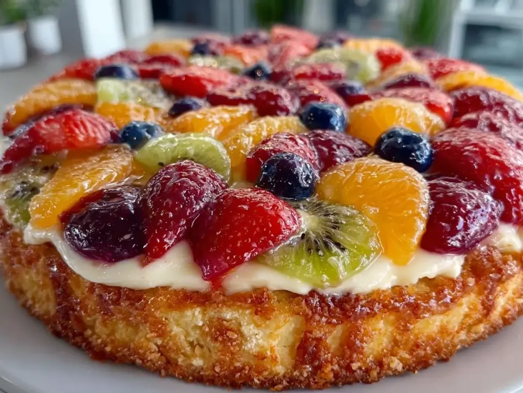 easy creamy fruit pizza - featured image