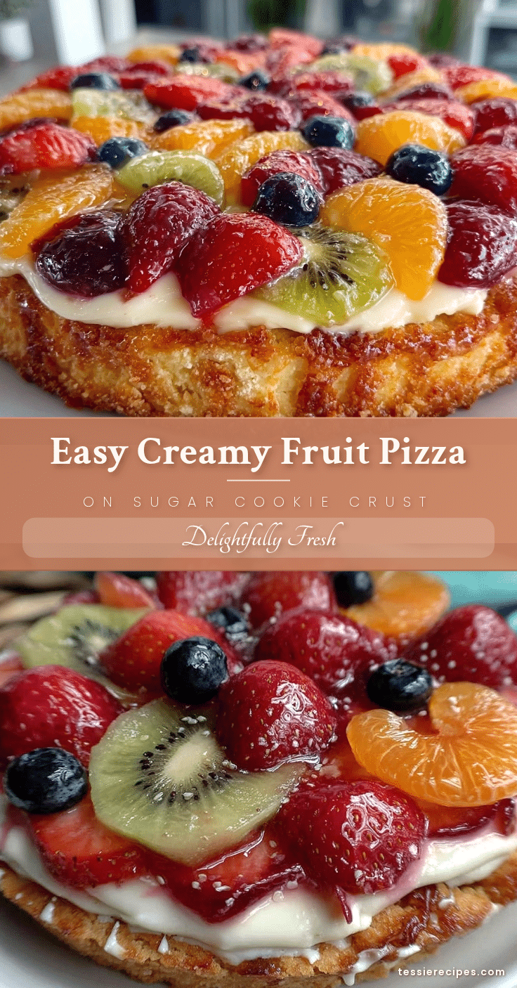 easy creamy fruit pizza recipe