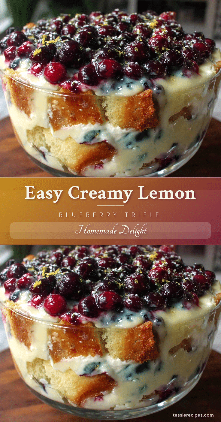 easy creamy lemon blueberry trifle recipe recipe