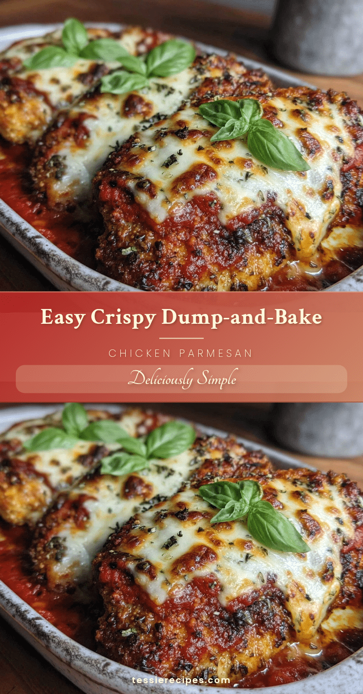 easy crispy dump-and-bake chicken parmesan recipe