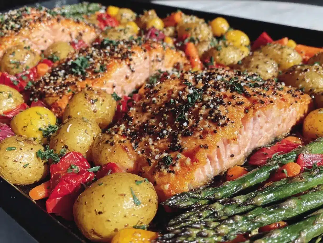 easy crispy sheet pan salmon preparation steps