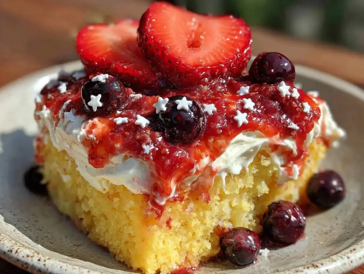 easy patriotic poke cake preparation steps