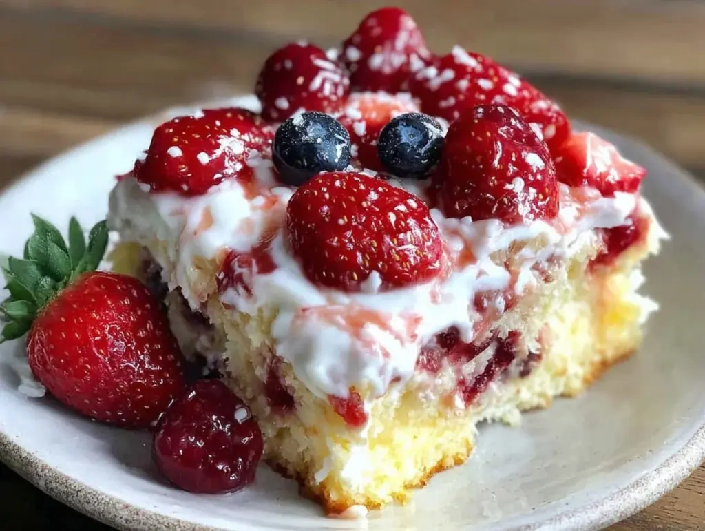 fluffy flag cake - featured image