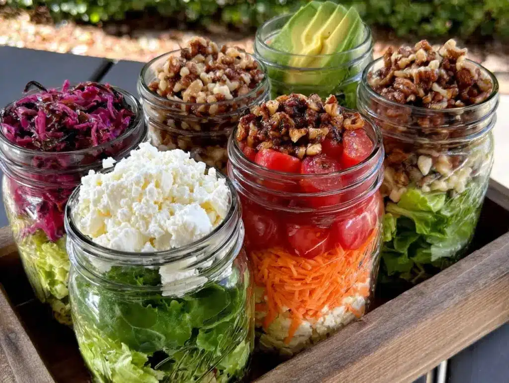 fresh mason jar salads - featured image