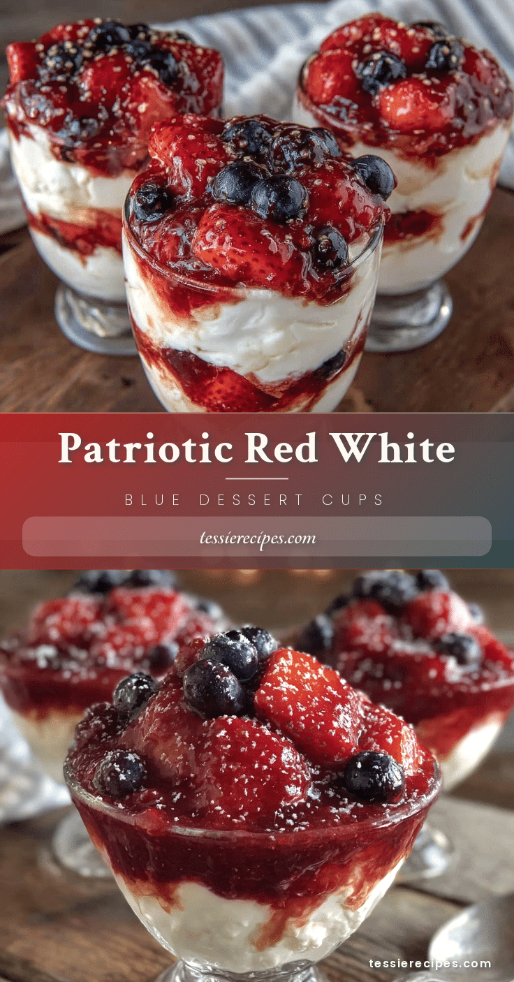 fresh red white and blue dessert cups recipe