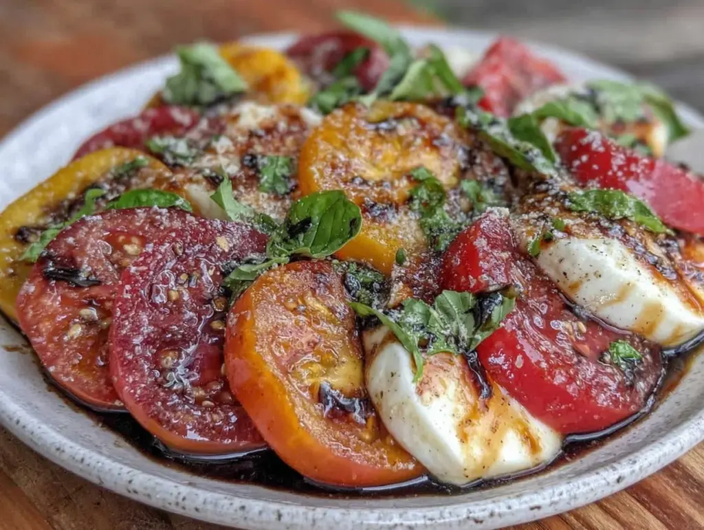 fresh tomato mozzarella salad - featured image