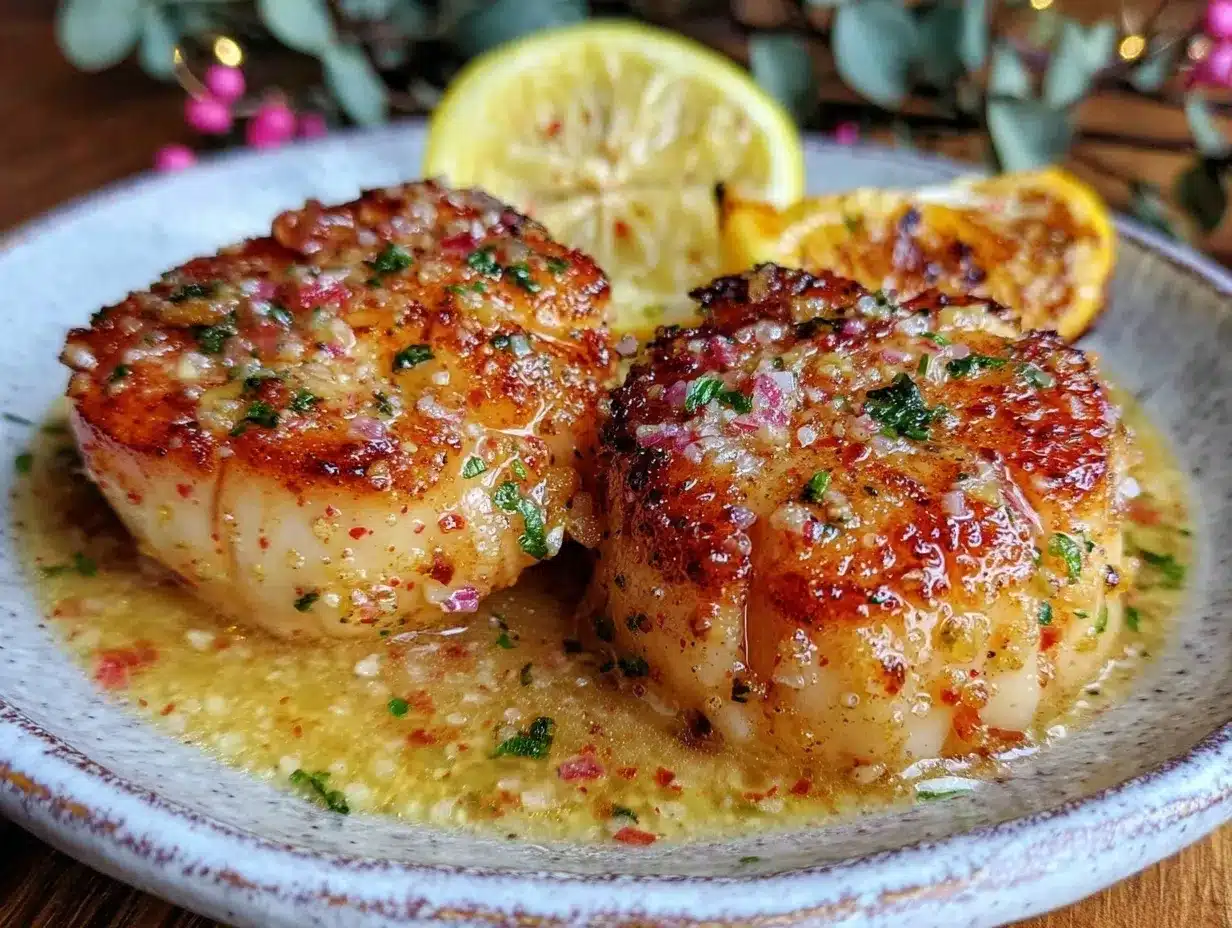 garlic butter scallops preparation steps