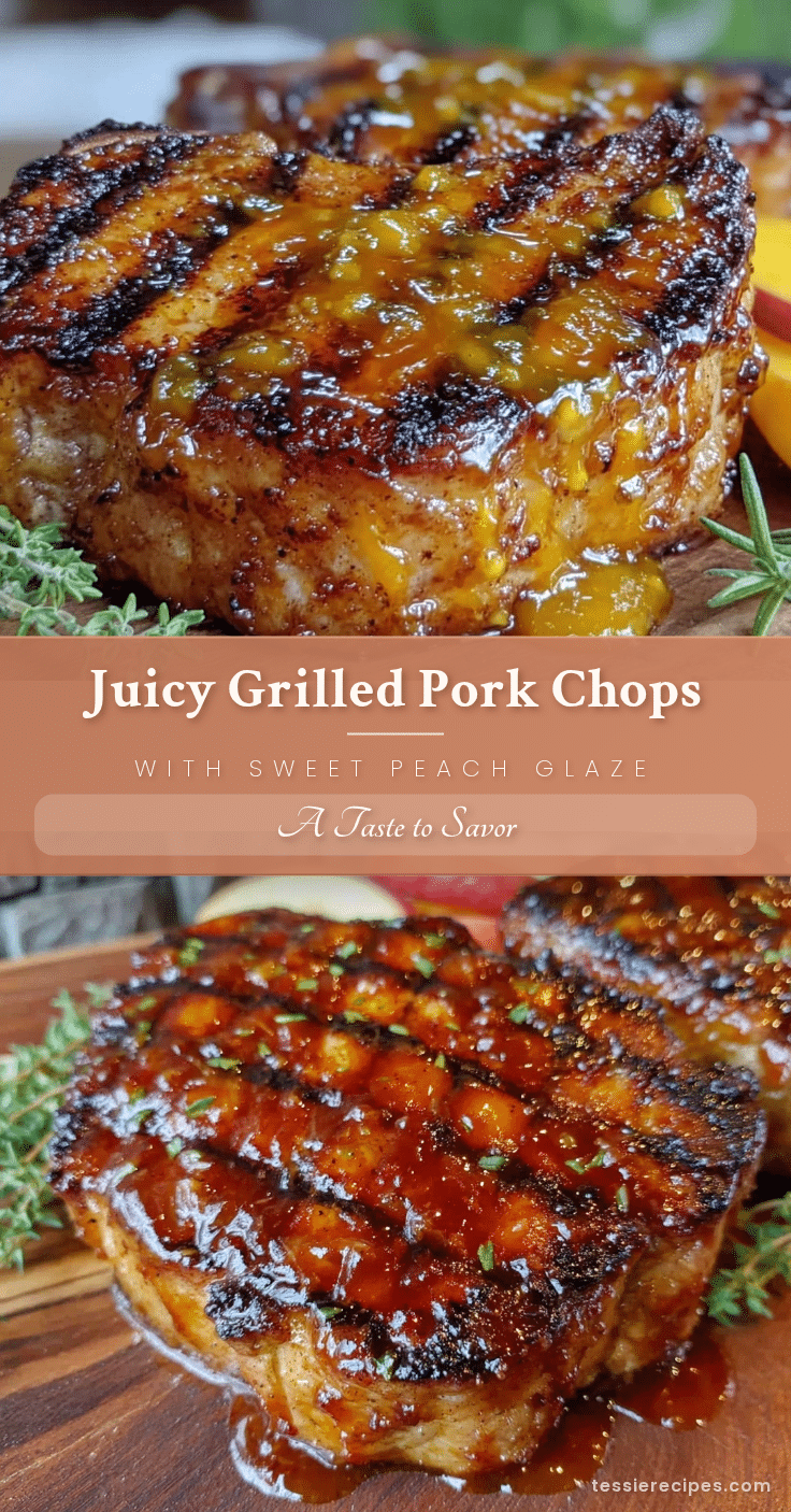 grilled pork chops with sweet peach glaze recipe