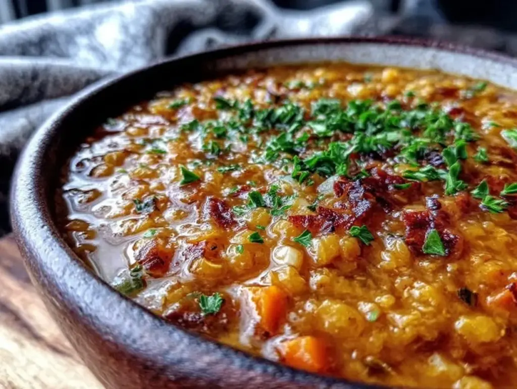 hearty lentil soup recipe - featured image