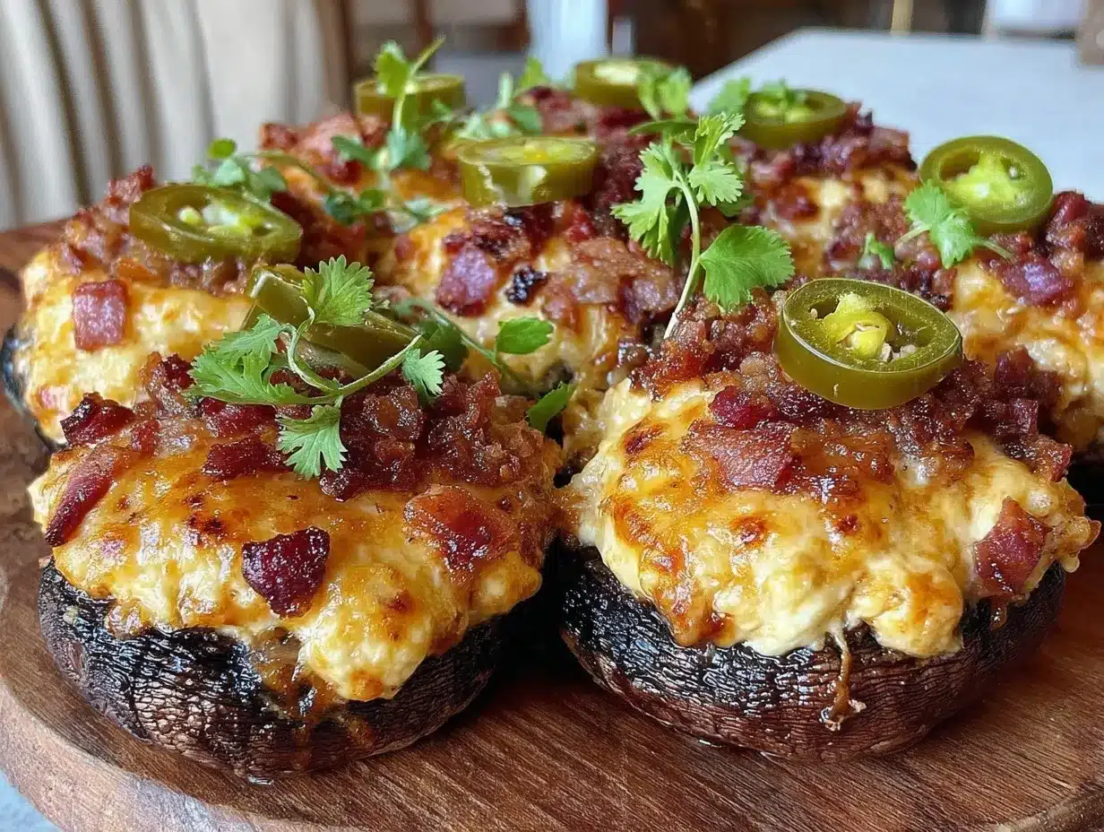 jalapeño popper stuffed mushrooms preparation steps