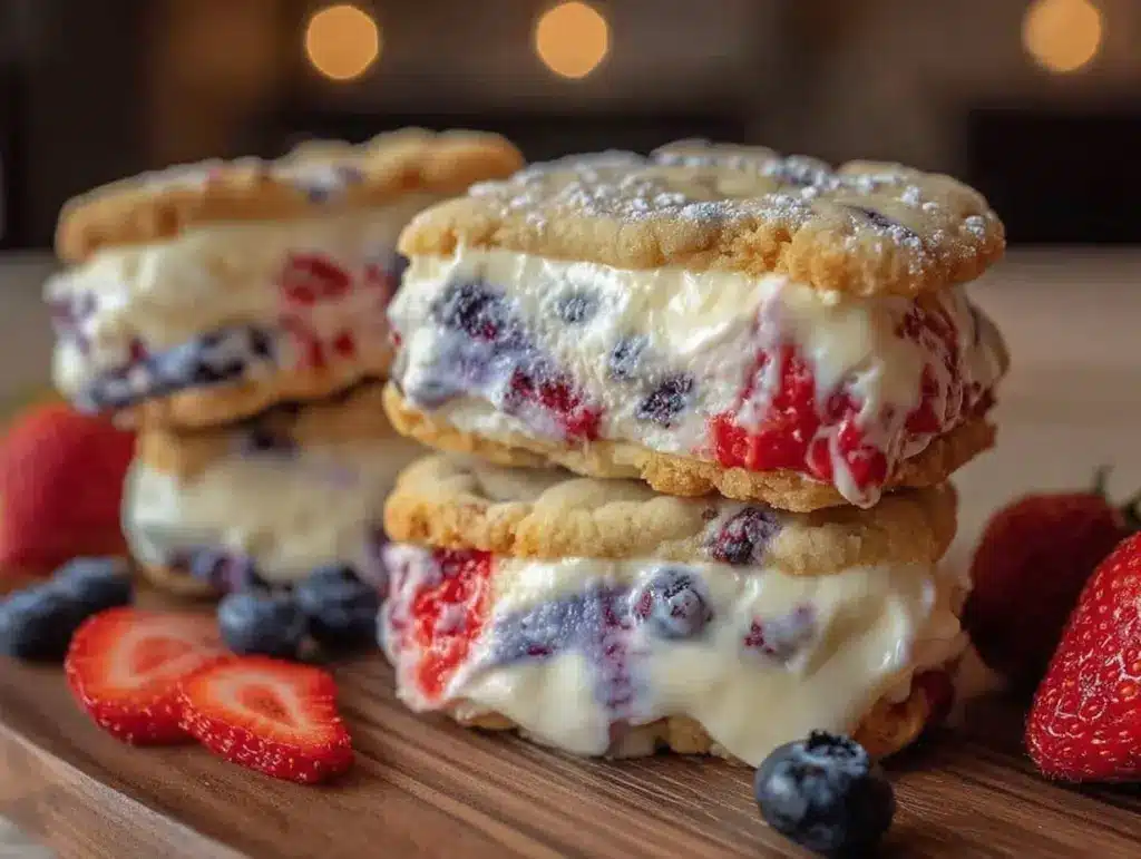 patriotic ice cream sandwiches - featured image