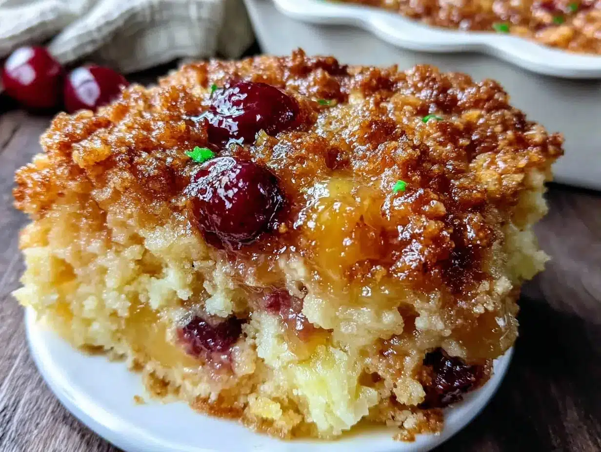 pineapple cherry dump cake preparation steps