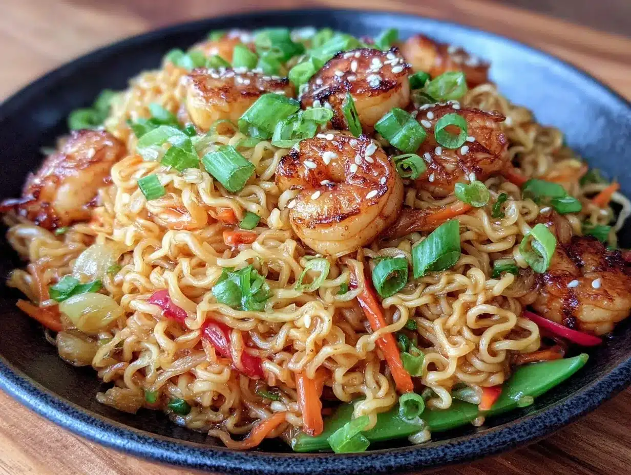 quick crispy ramen noodle stir fry preparation steps