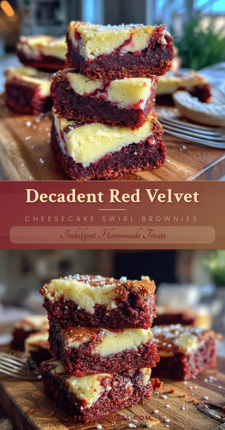 red velvet cheesecake swirl brownies recipe