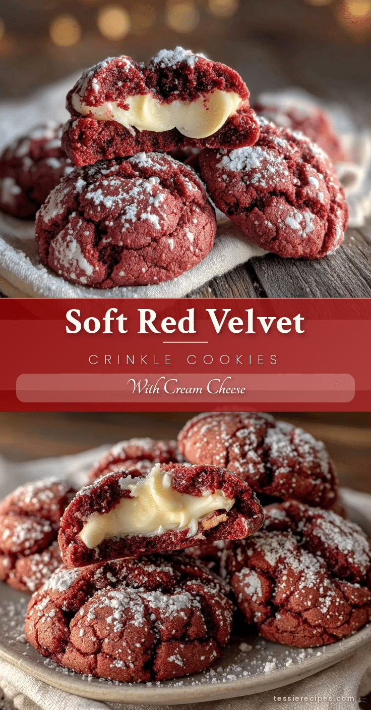 red velvet crinkle cookies recipe
