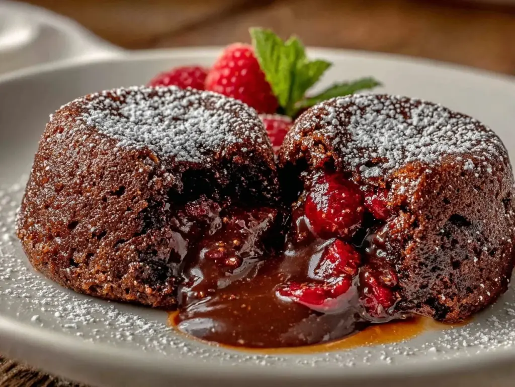 red velvet molten lava cakes - featured image