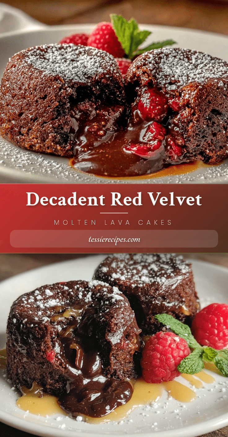 red velvet molten lava cakes recipe