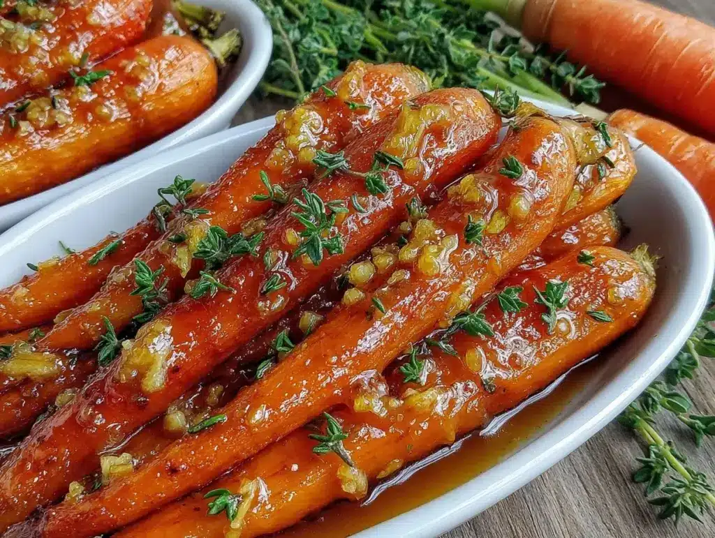 savory honey glazed carrots - featured image