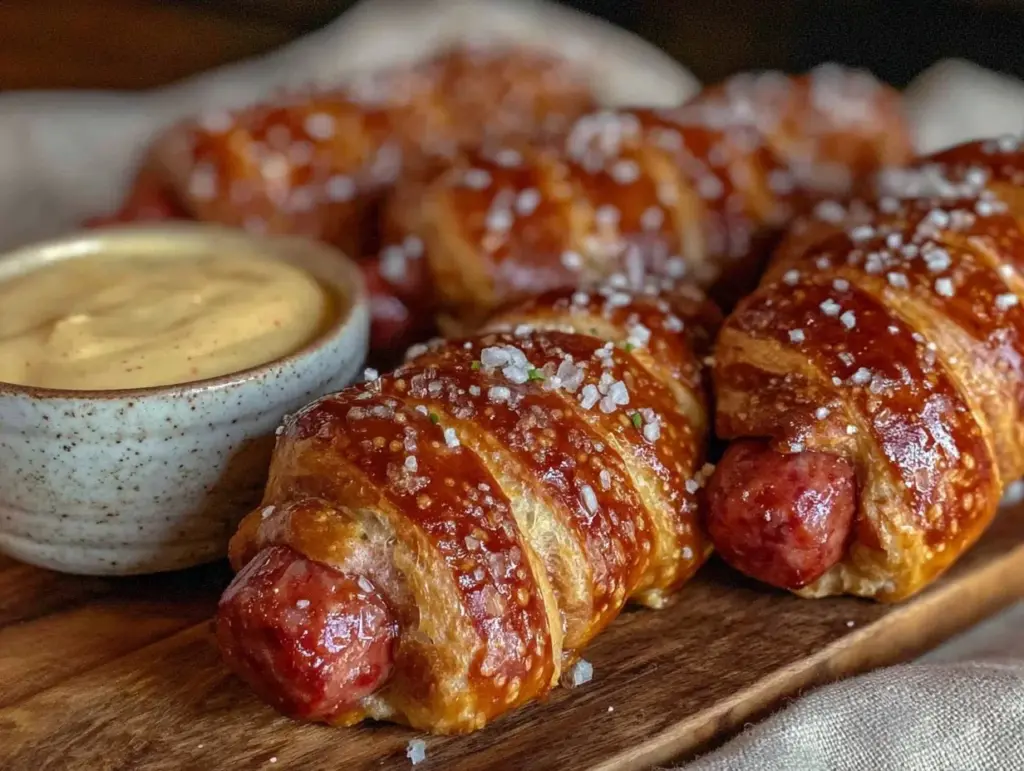 savory pretzel dogs - featured image