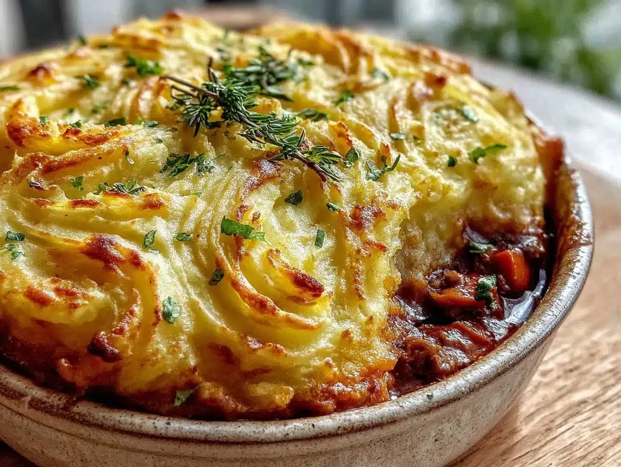 shepherds pie with garlic mashed potatoes preparation steps