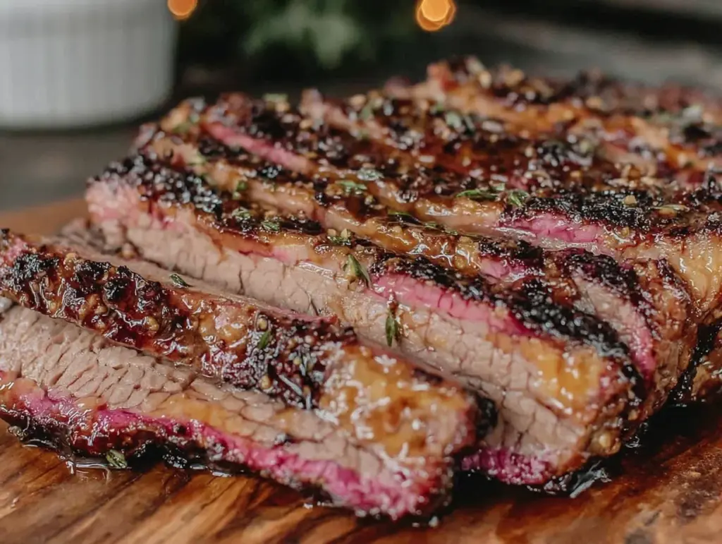 smoked beef brisket recipe - featured image