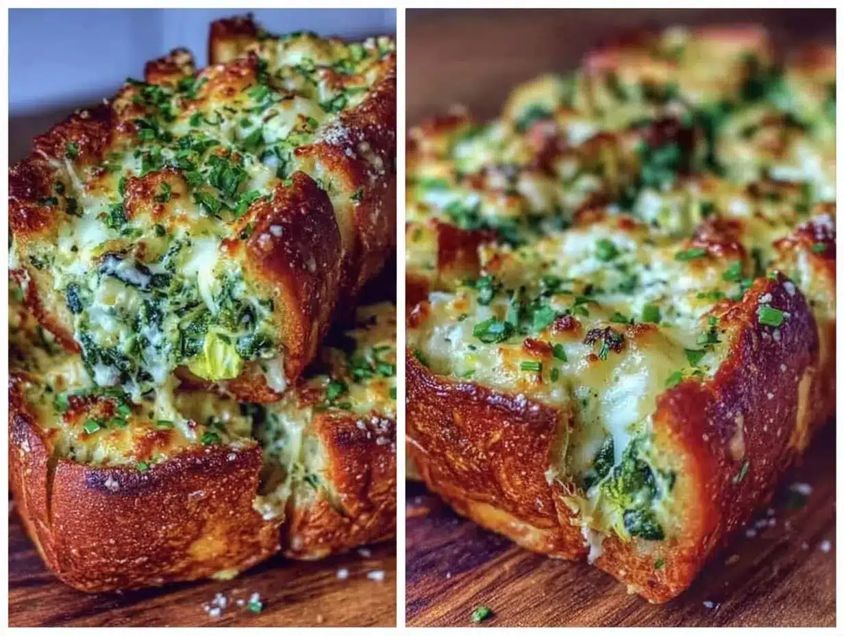 spinach artichoke dip breadsticks preparation steps