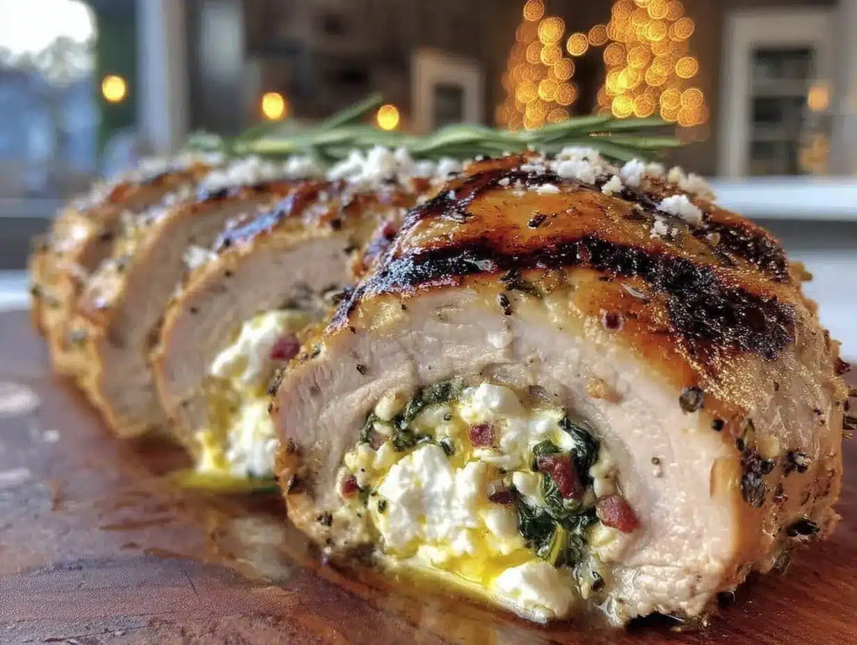 stuffed pork tenderloin with spinach and feta preparation steps