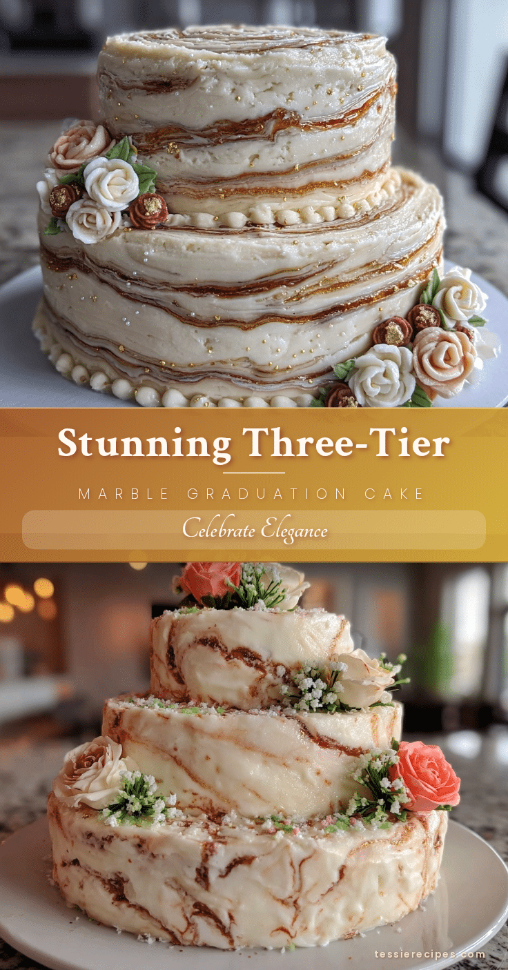 three-tier marble graduation cake recipe