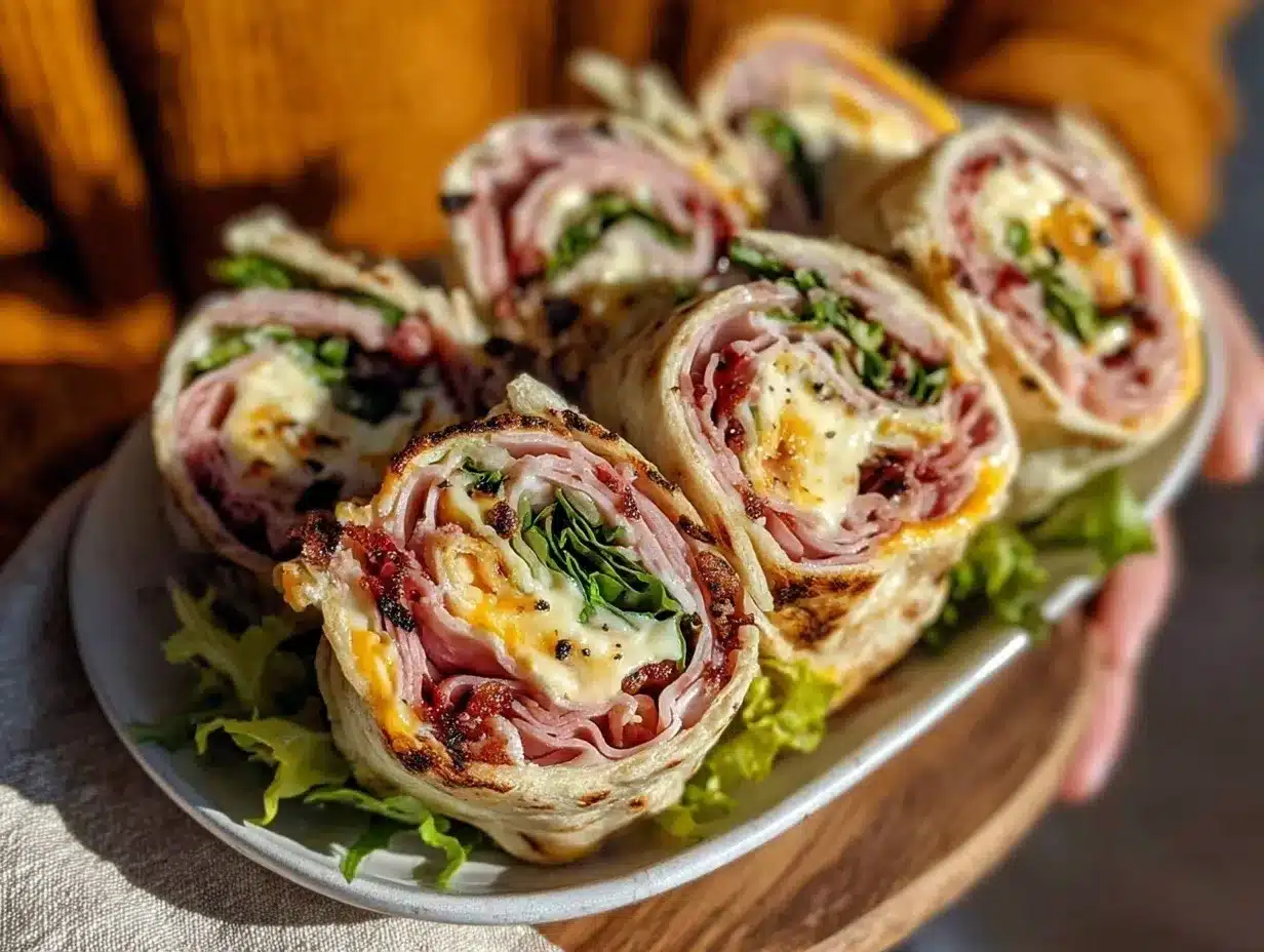 turkey and cheese lunchbox pinwheels preparation steps