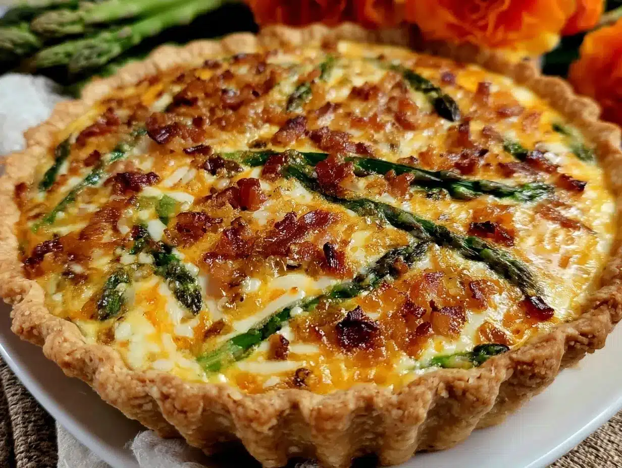 asparagus and bacon quiche preparation steps