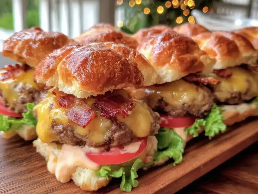 bacon cheeseburger sliders - featured image