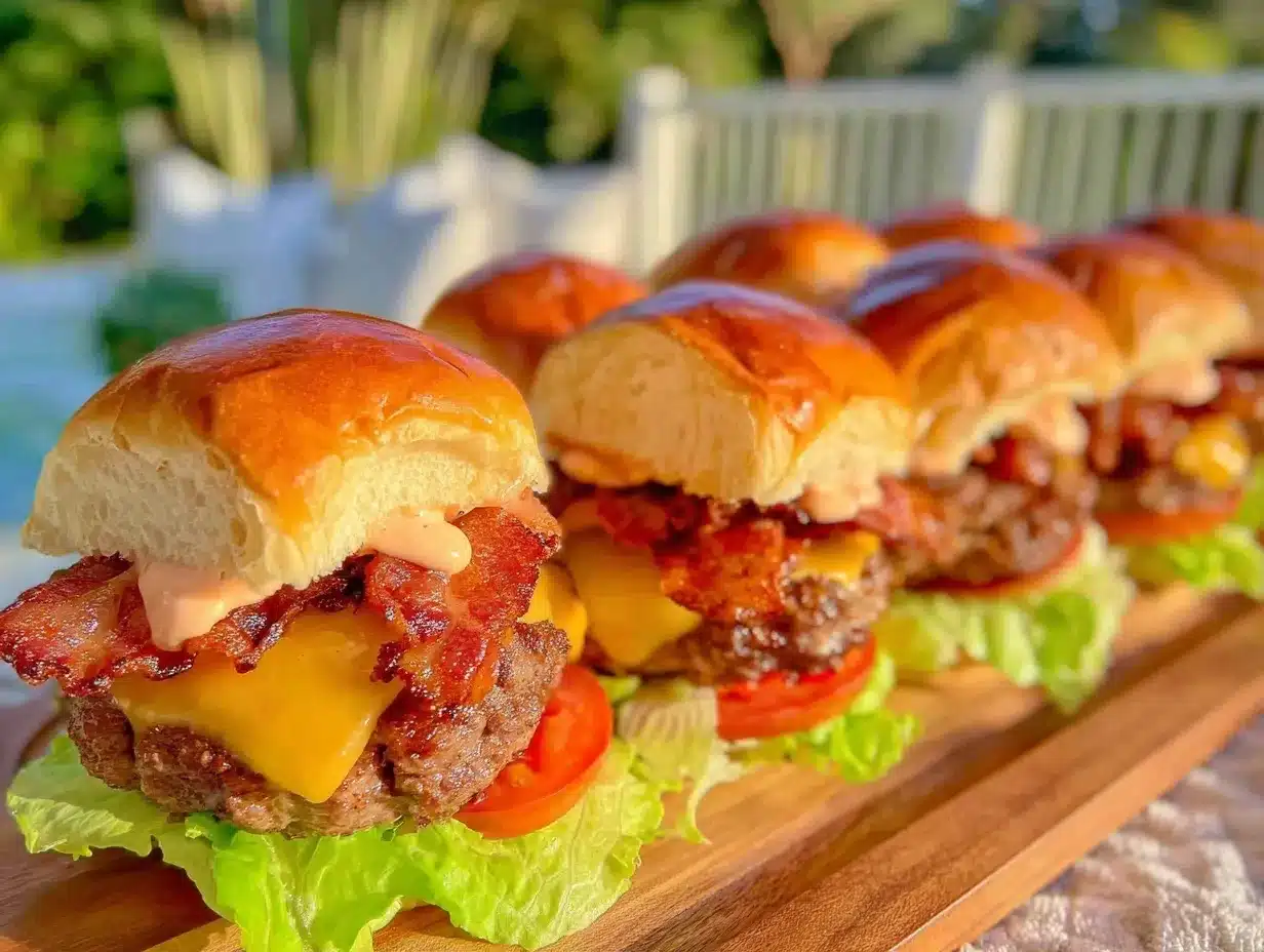 bacon cheeseburger sliders preparation steps