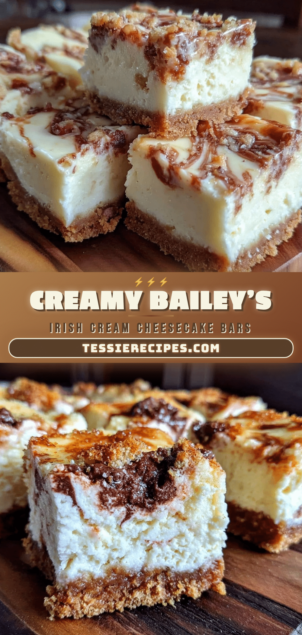 Baileys Irish Cream cheesecake bars recipe