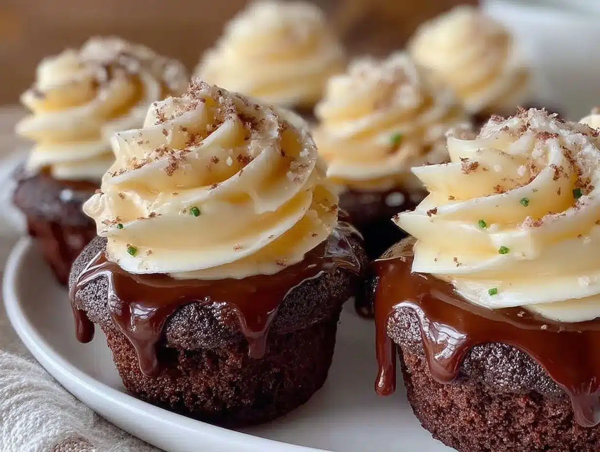Baileys Irish Cream Chocolate Cupcakes preparation steps