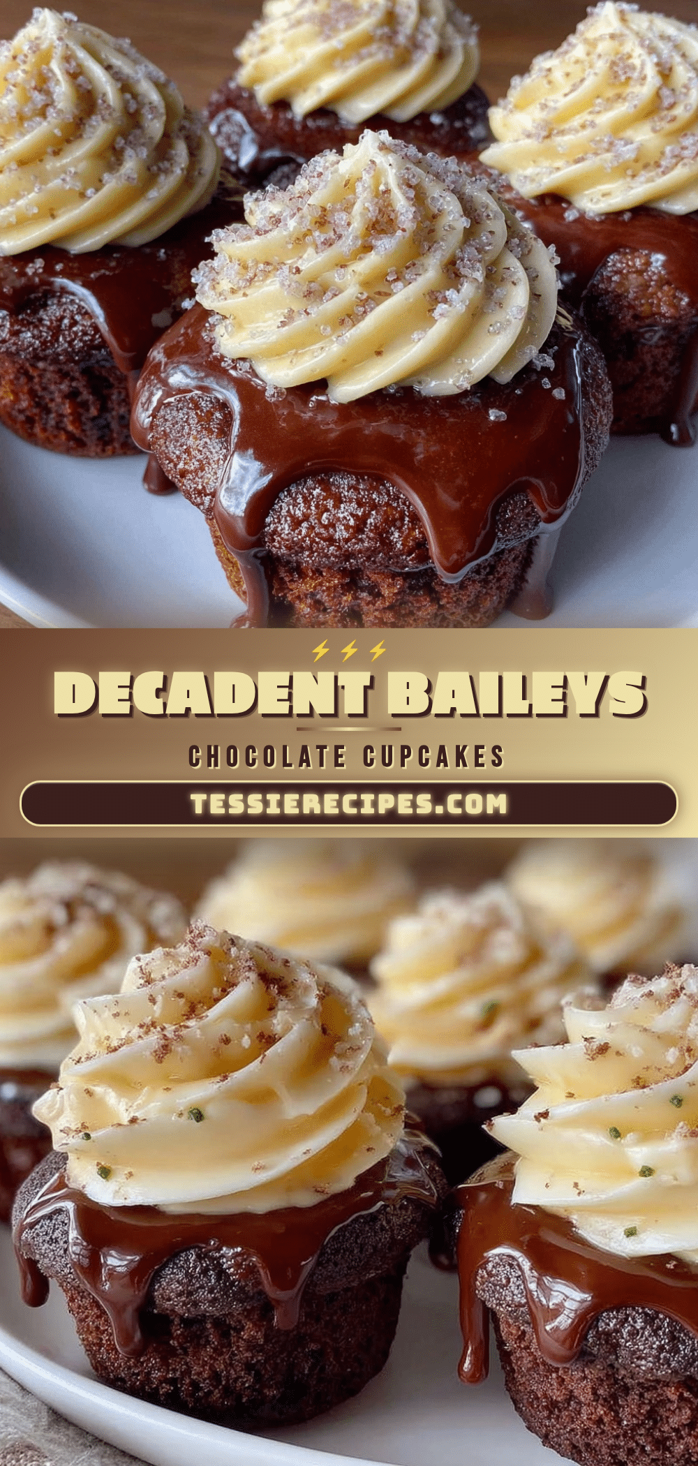 Baileys Irish Cream Chocolate Cupcakes recipe