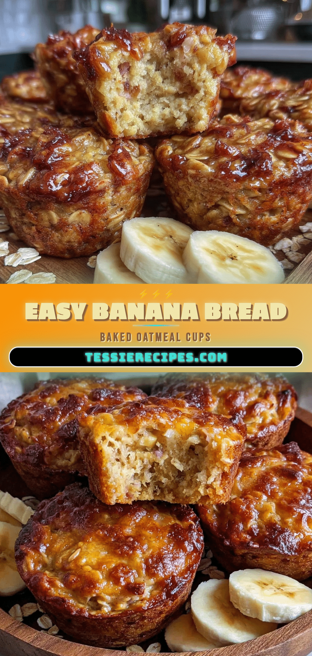 banana bread baked oatmeal cups recipe