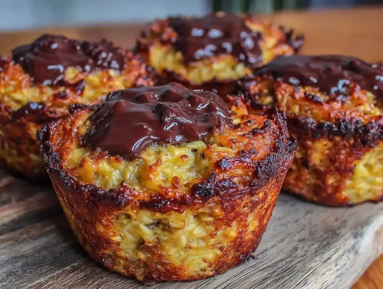 banana chocolate chip baked oatmeal cups preparation steps