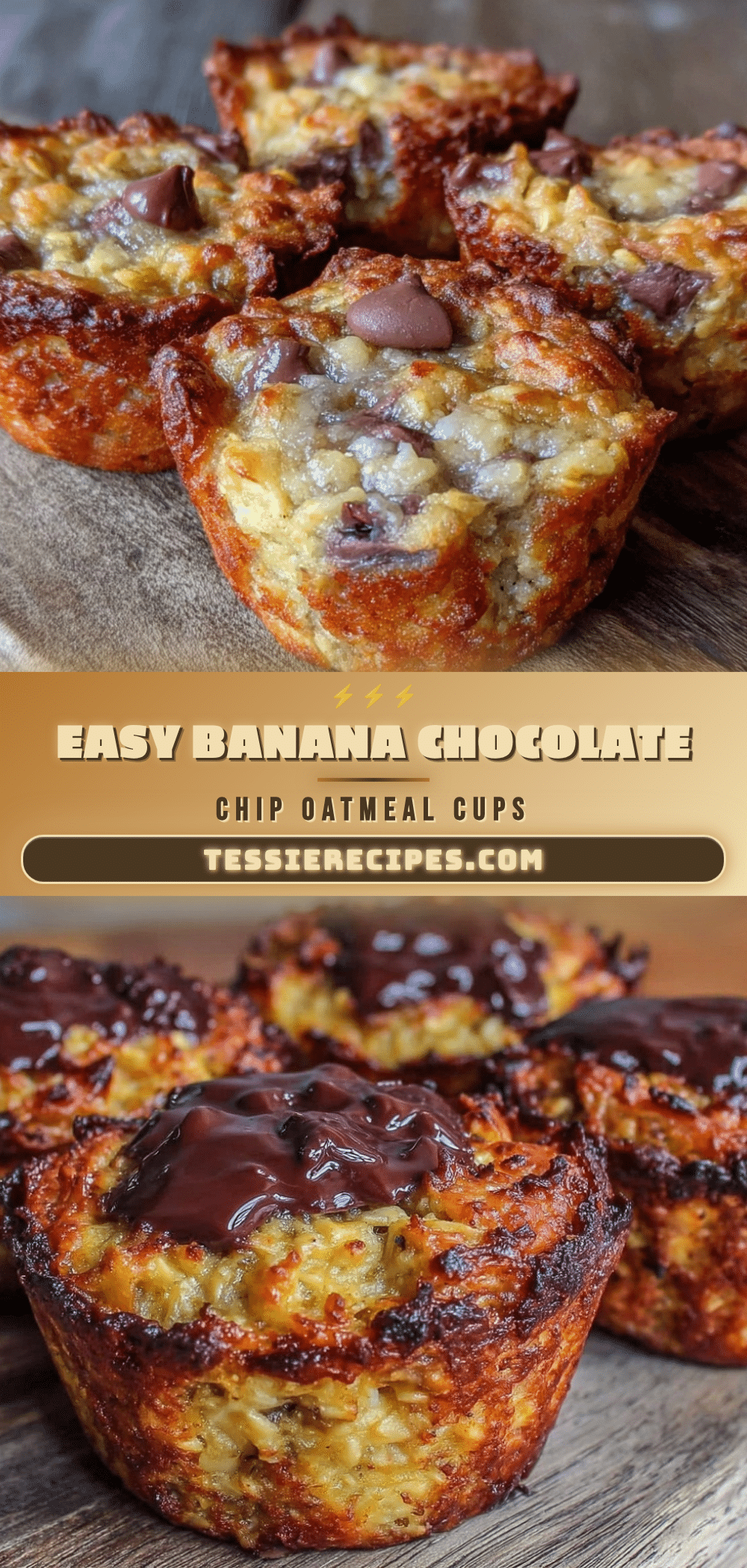 banana chocolate chip baked oatmeal cups recipe