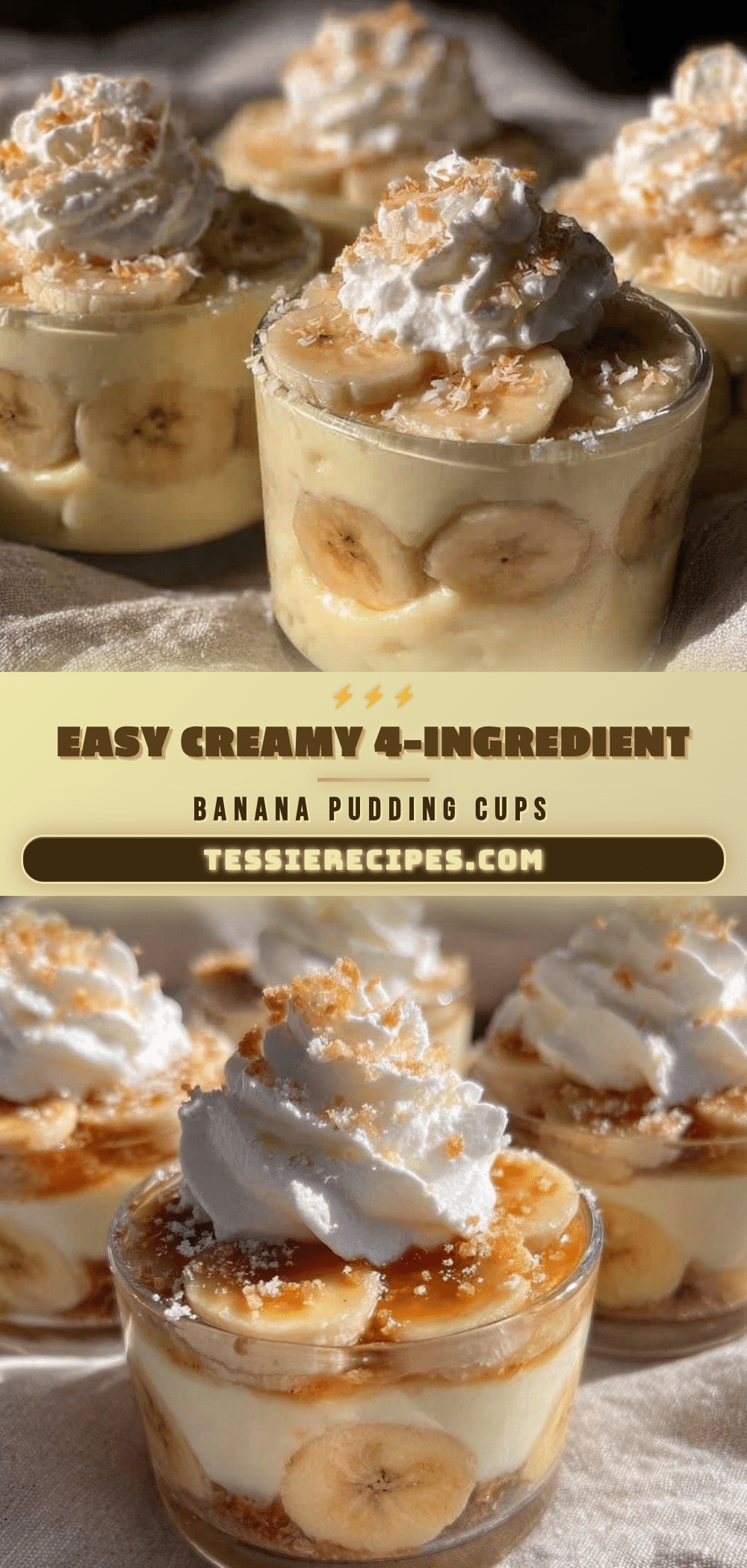 banana pudding cups recipe
