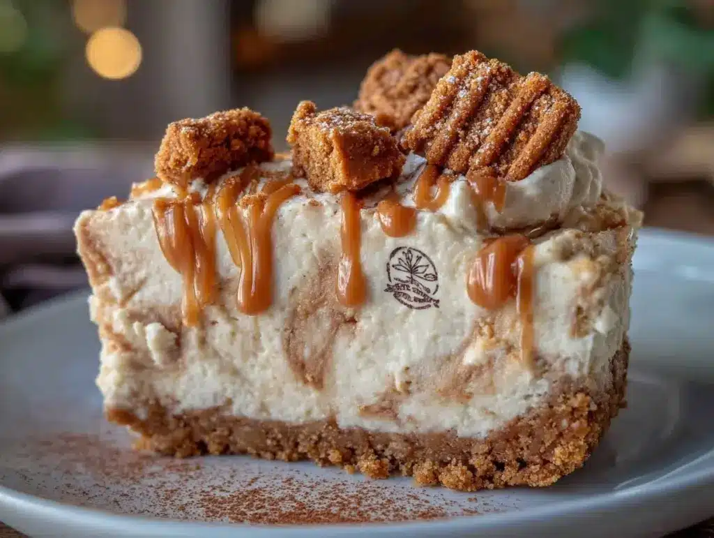 Biscoff cookie butter no-bake cheesecake - featured image