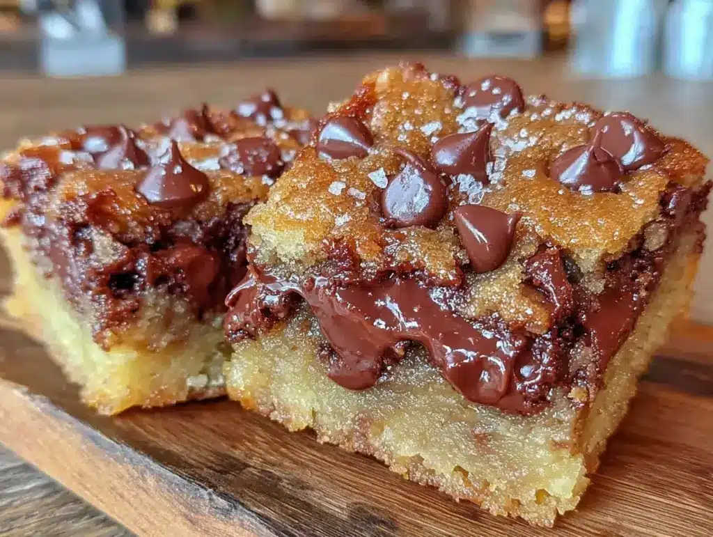 brown butter chocolate chip cookie bars - featured image