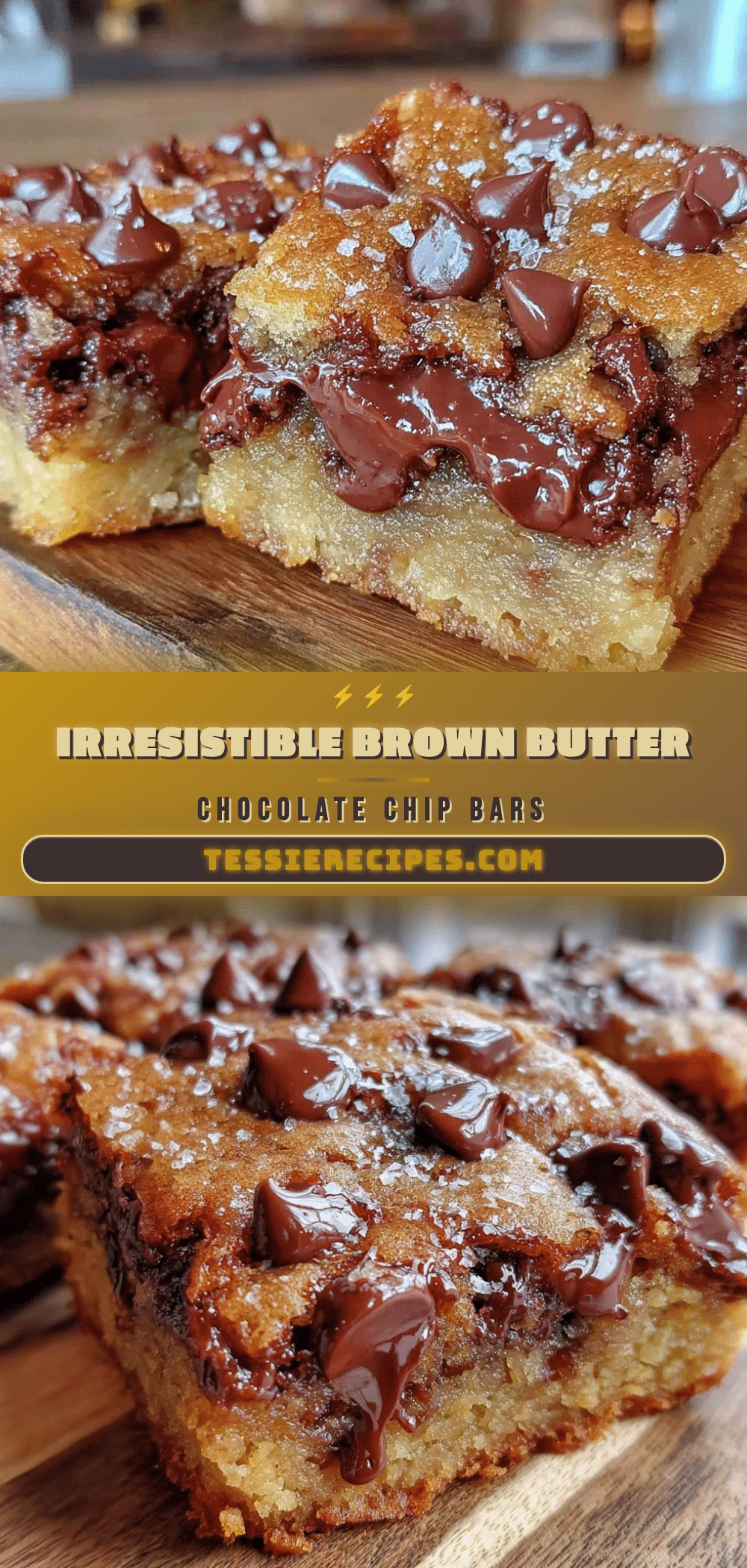 brown butter chocolate chip cookie bars recipe